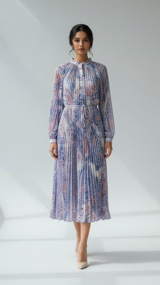 Long Pleated Maxi