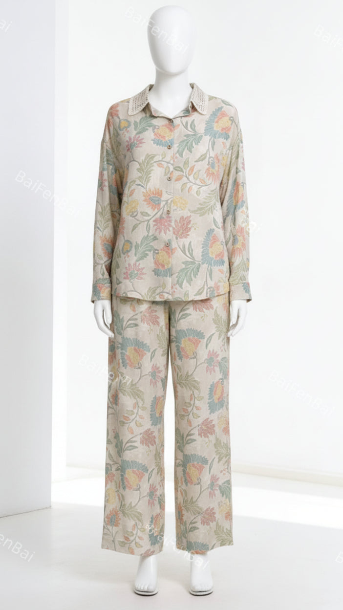 Linen Polyester Co-ord Set