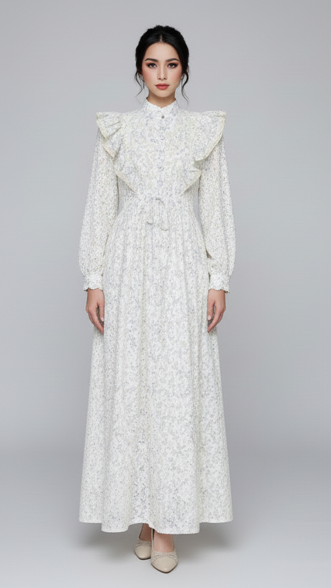 Long Maxi Frill Dress