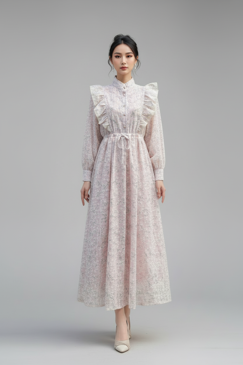 Long Maxi Frill Dress
