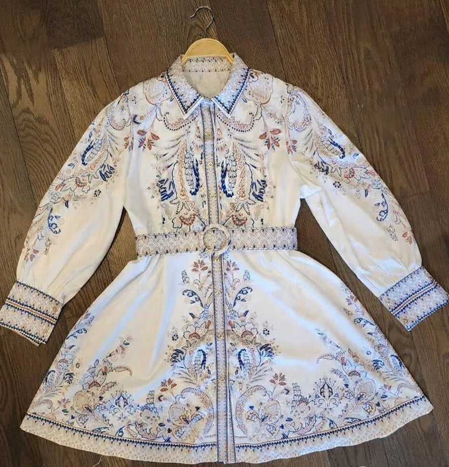 Mist Blue Shirt Dress
