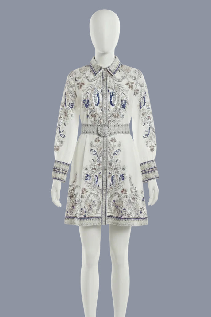 Mist Blue Shirt Dress