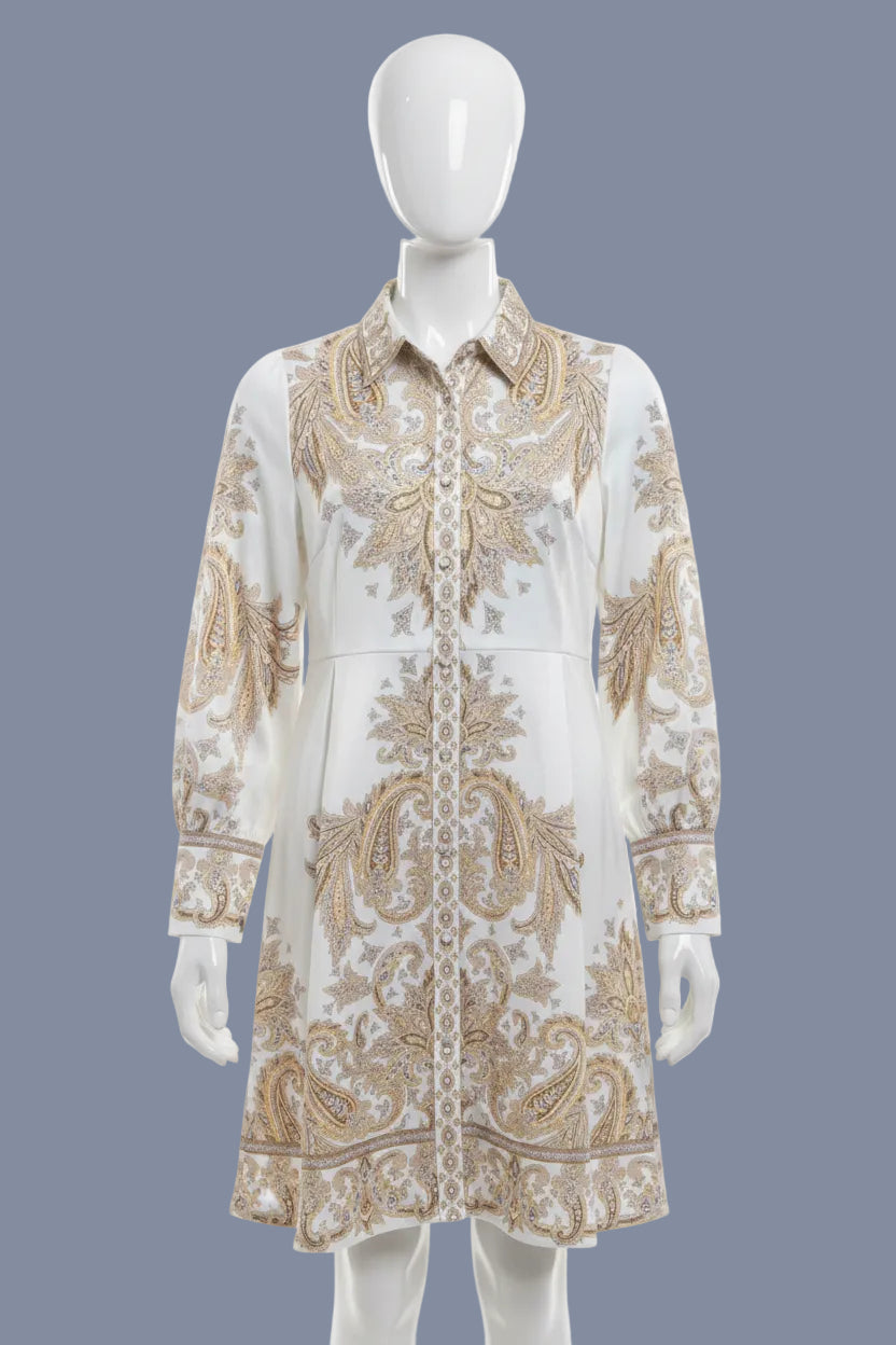 Imperial Ivory Shirt Dress
