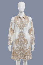 Imperial Ivory Shirt Dress