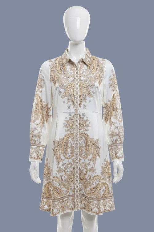 Imperial Ivory Shirt Dress