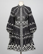 Midnight Mosaic Shirt Dress