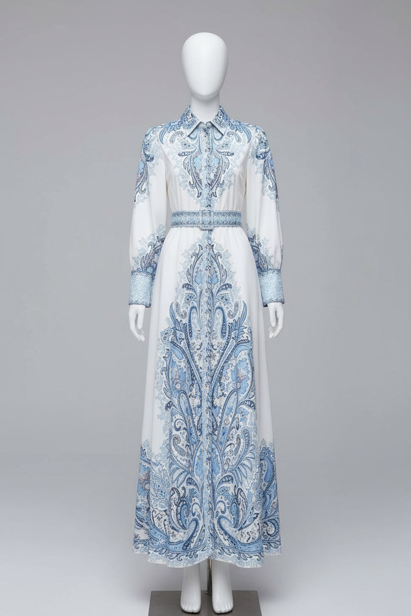 Skyline Paisley Belted Dress