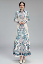 Prism Paisley Belted Dress