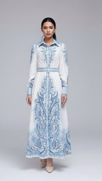 Skyline Paisley Belted Dress