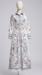 Petal & Navy Scroll Maxi