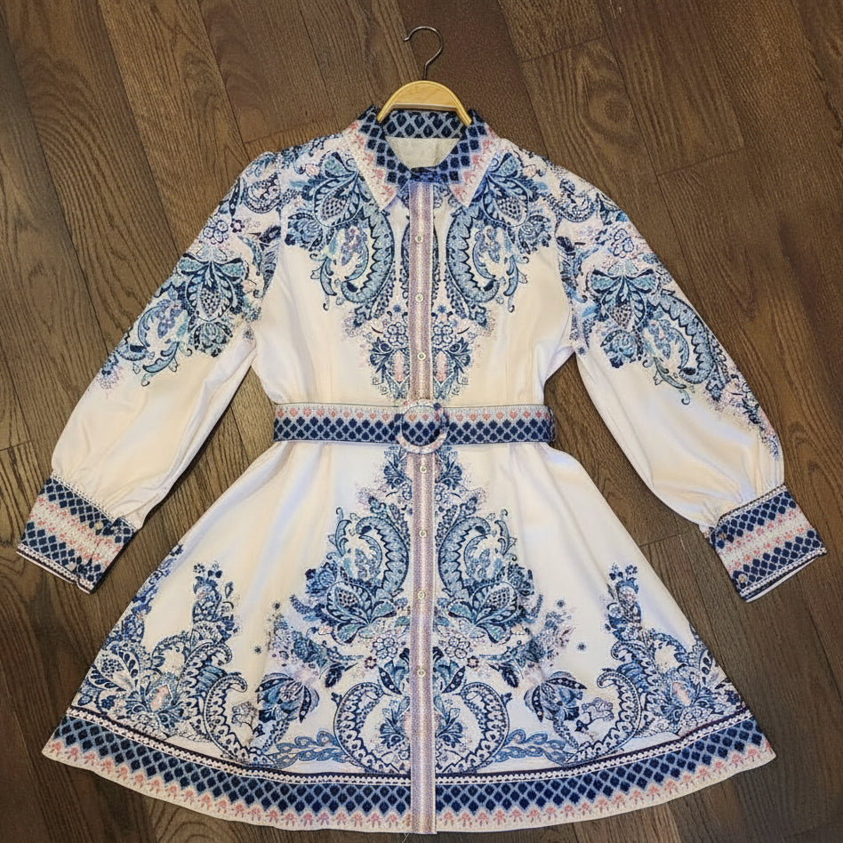Imperial Blue Shirt Dress