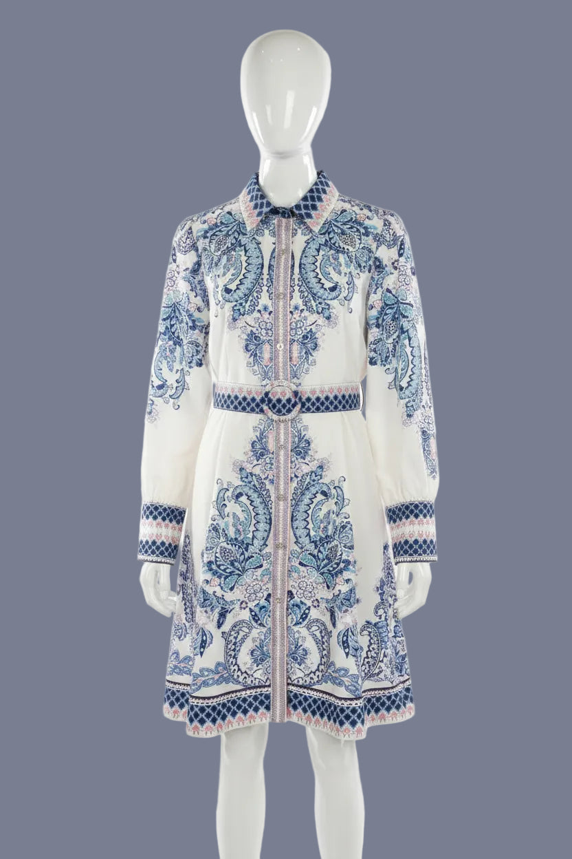 Imperial Blue Shirt Dress