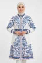 Imperial Blue Shirt Dress