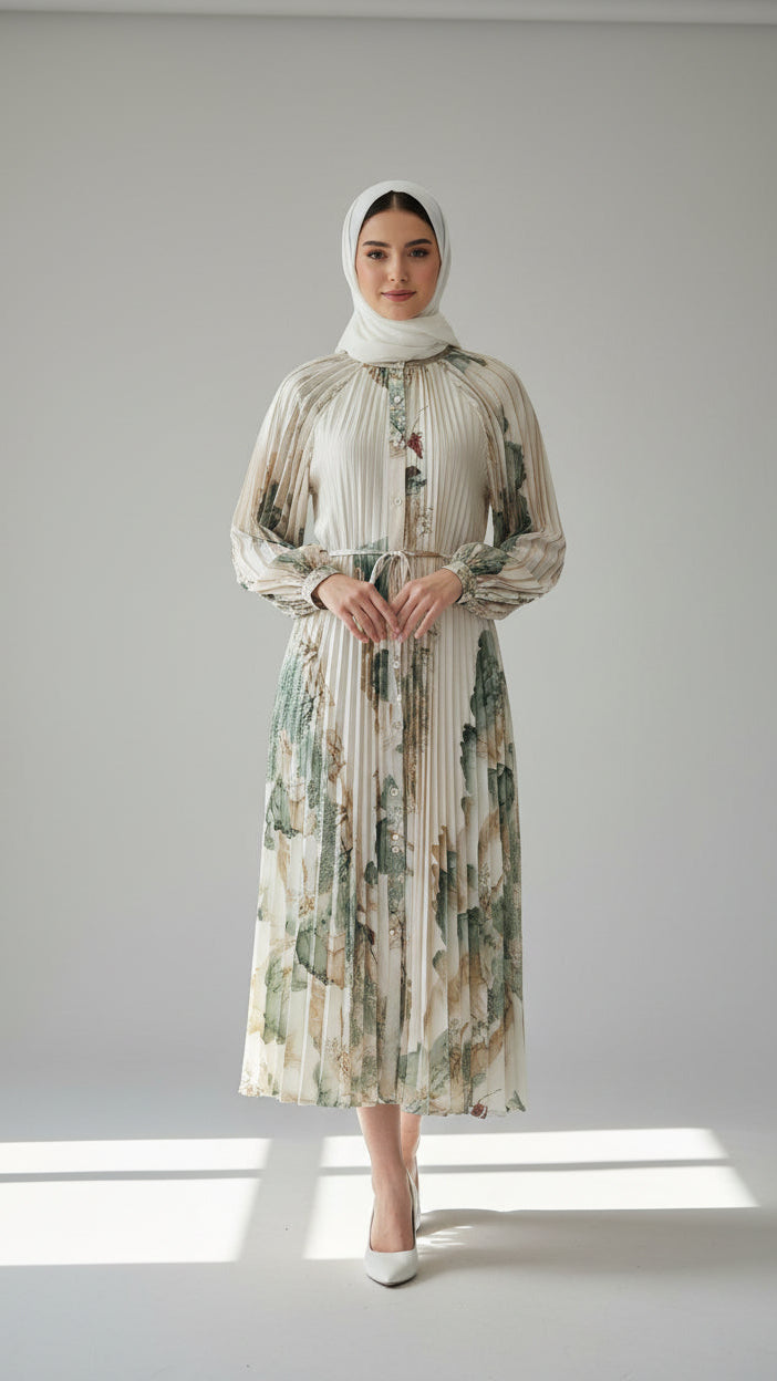 Long Pleated Maxi