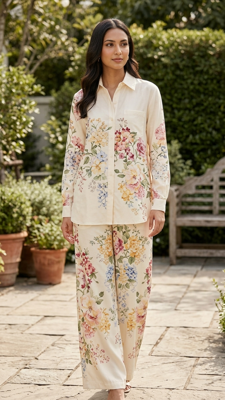 Ivory Bloom Co-ord Set