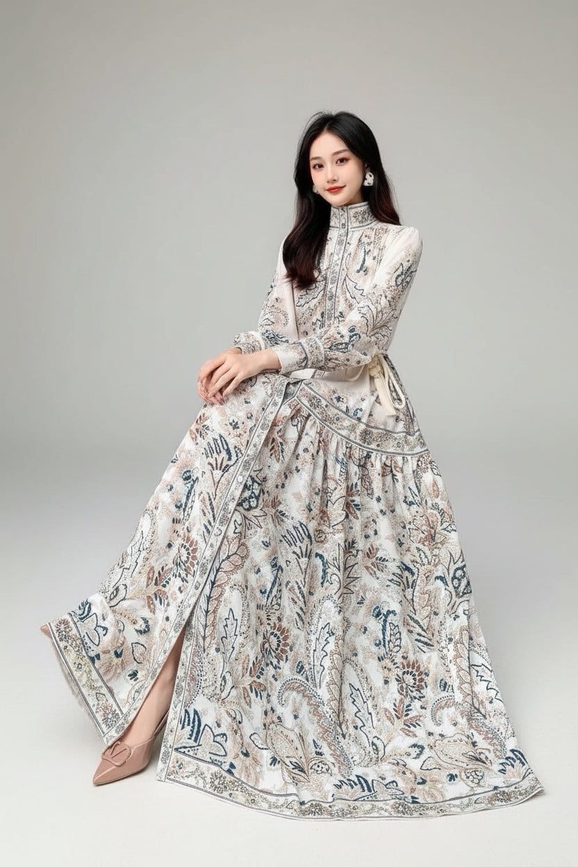Ivory Mist Lantern Maxi