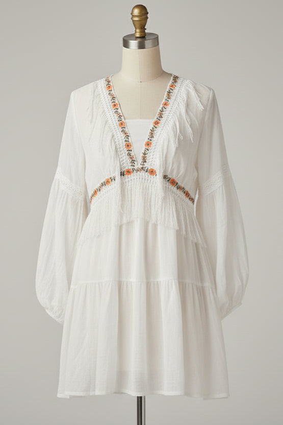 Boho Chiffon Mini Dress